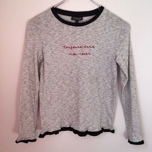 Stripped Topshop Long Sleeve Tshirt